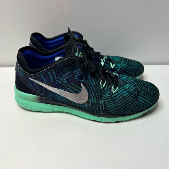 Nike Free 5.0 TR Fit 5 Blue Green Training Sneakers Womens Size 6.5 Athletic Run - Picture 1 of 10